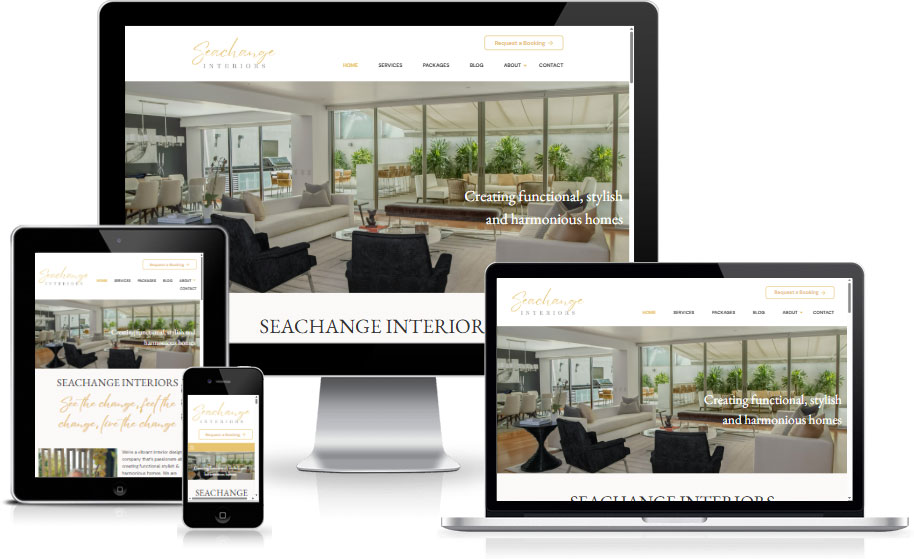 Seachange Interiors website